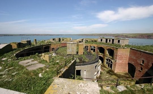 View of Welsh island fort