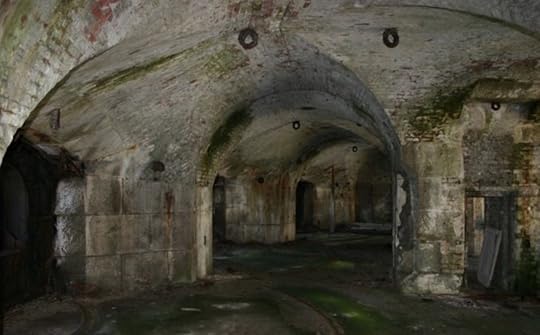 Interior of Welsh island fort