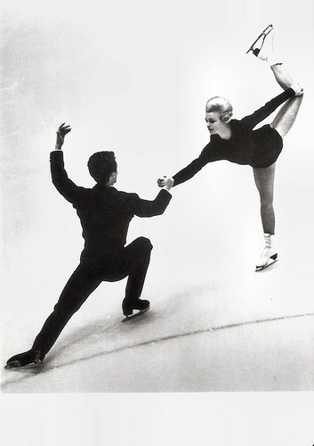 Marika Kilius and Hans Jürgen Bäumler at the IX Olympic Winter Games in Innsbruck (1964)