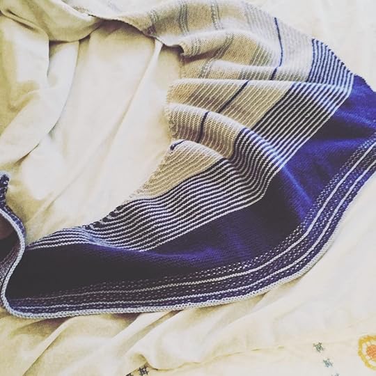 My first Drachenfels scarf, also made with Quince Chickadee. 