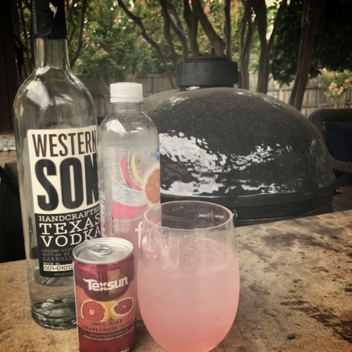 Out by the husband's barbeque smoker...