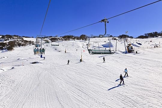 Chairlift over slopes
