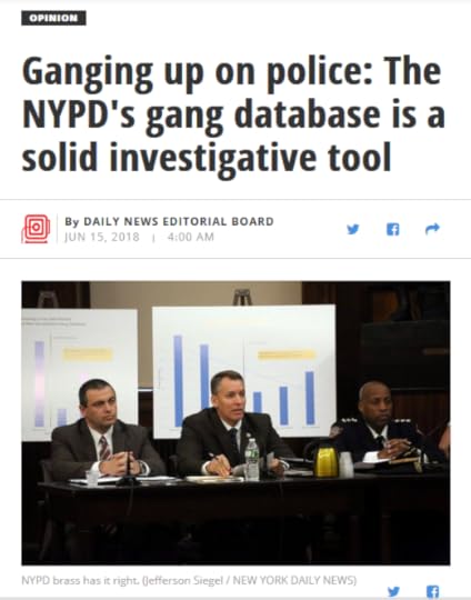 Daily News: Ganging Up on Police