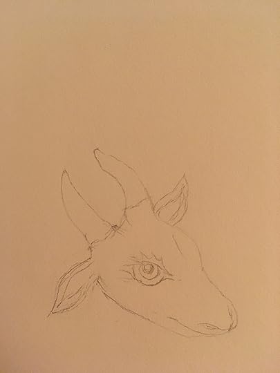 Head of a super cute goat dragon