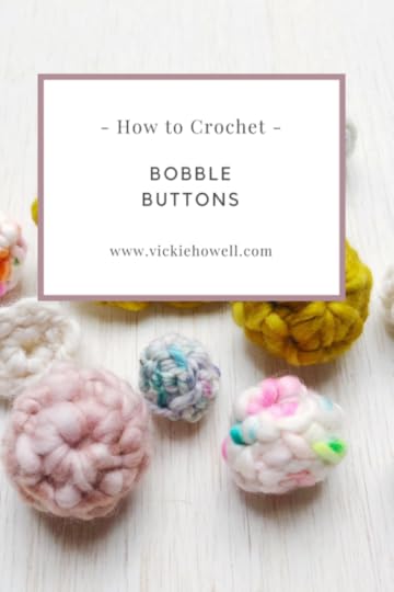 How to Crochet Buttons with Vickie Howell [VIDEO and Patterns.] In this video and post, expert Vickie Howell teaches how to use yarn scraps to crochet bobble and circle buttons. #crochet #crochetpattern #learntocrochet #crochetbuttons #buttons #maker #DIYbuttons