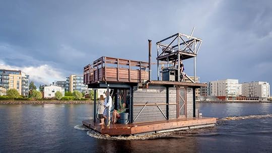 DIY sauna raft in Joensuu, Finland