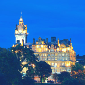 The Balmoral Hotel is one of the perfect places to travel for writing inspiration.