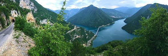 Looking out over Lake Piva in Montenegro.