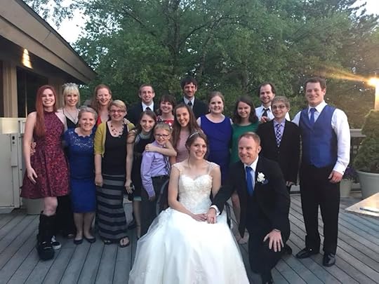 With the cousins on my mom's side at my brother's wedding. This is not all of them, btw! 