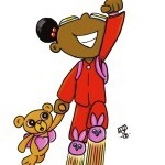 Dee & Duo - A Child & Teddy Bear Bedtime Heroes Tactical Bunny Slippers Rock!
