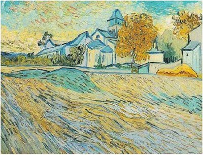 The Asylum and the Chapel at Saint Remy by Vincent van Gogh