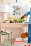 Table Makeover With Removable Wallpaper