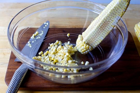 cut the kernels off, scrape the cob