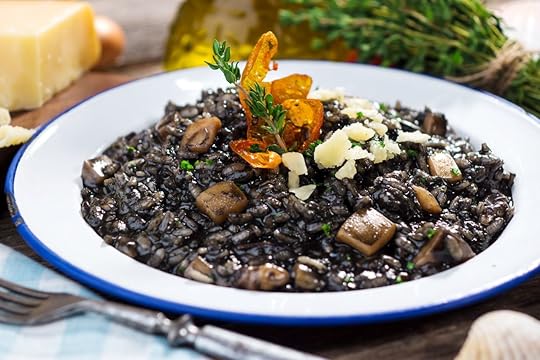 squid-ink risotto