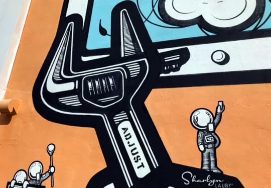technology, adjust, wall art, employee experience, graffiti, recruiting