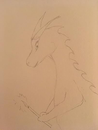 Dragon holding a candle