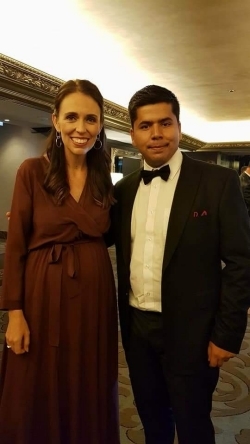 Alex with the PM at the NZ of the Year Gala