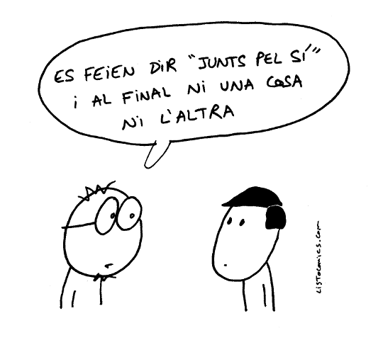 Vinyeta d'humor gràfic sobre les picabaralles autonomistes dels Junts pel Sí.