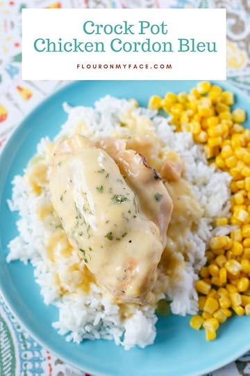 Easy Crock Pot Chicken Cordon Bleu recipe made without bread crumbs