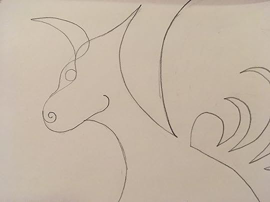 Swirly dragon face 