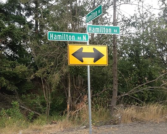 On Hamilton Road and turning onto Hamilton Road