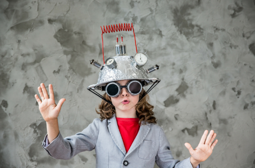 Girl with wacky headgear.png