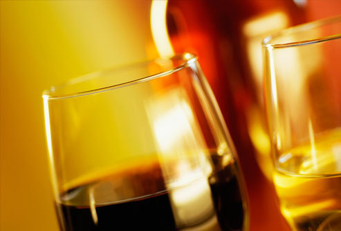 Close-up of two glasses of wine