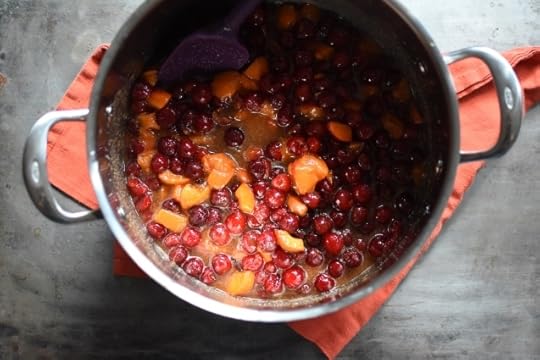 Sour cherries and apricots after maceration