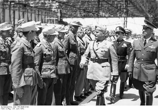 Benito Mussolini inspecting German troops, Sicily, Italy, 25 Jun 1942 (German Federal Archive: Bild 146-2006-0101)
