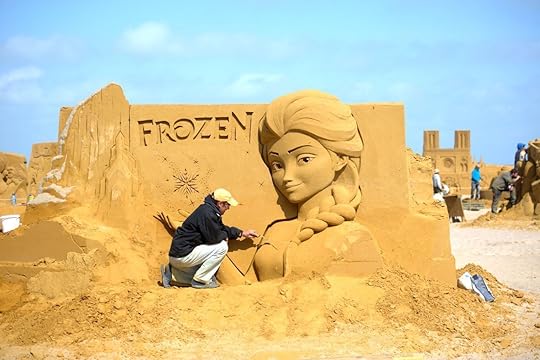 Disney sand sculpture