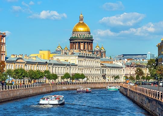 Saint Isaac Cathedral across canal in St Petersburg, Russia