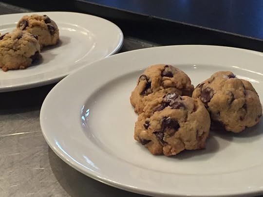 Dark Chocolate and Sea Salt Cookies found on page 358 in The Vermont Non-GMO Cookbook was the perfect way to end the meal. These cookies are everything that a cookie should be: tender, but crumbly, salty, yet chocolaty, rich, and gooey.