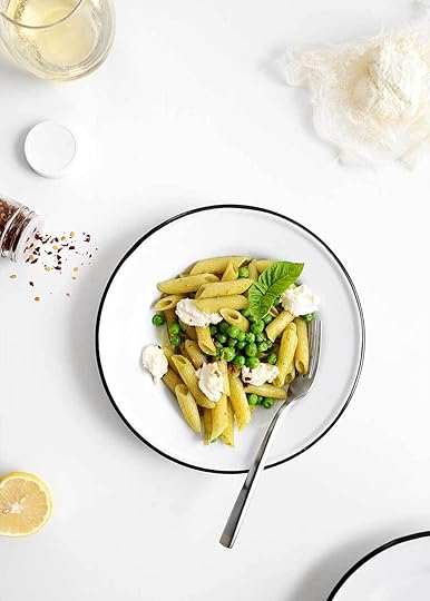 Homemade Ricotta on Pesto Pasta from The Fauxmartha