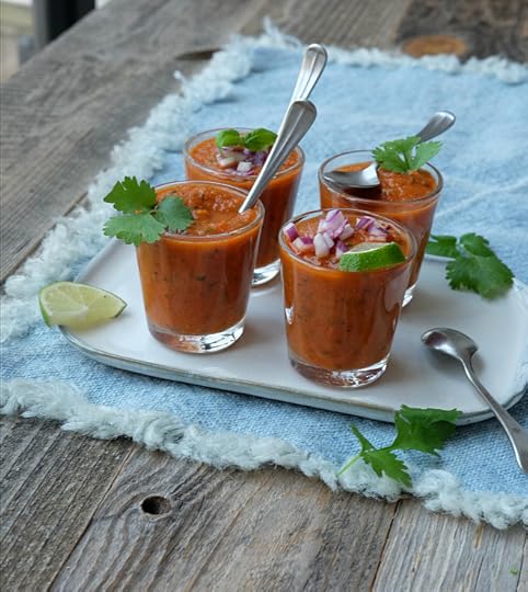 Gazpacho geroosterde paparika