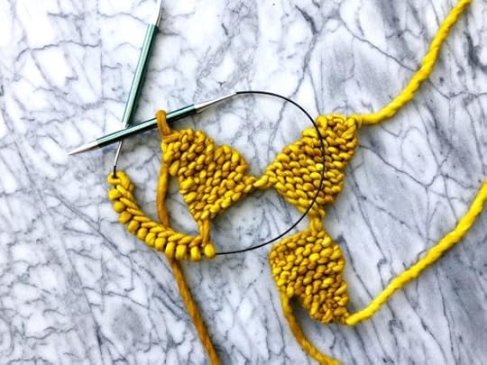 How to Knit a Flower by Vickie Howell | In this video and written tutorial, show how to #knit a flower embellishment. #howtoknit #knitting #knittingpattern #knitflower #vickiehowell #askmemonday #yarnflower