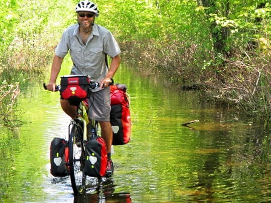 Bike in flooded trail