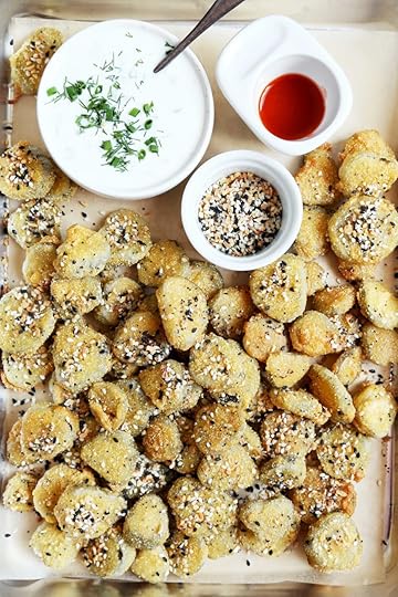 Everything Fried Pickles with buttermilk ranch dip