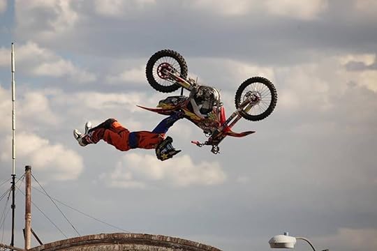 Evel Knievel festival stunt