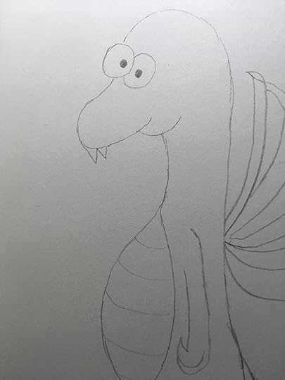 Smiling dragon, long in tooth