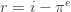 {r=i-\pi ^{e}}