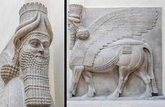 Winged Assyrian Bull Head in the Louvre