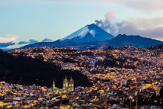Cotopaxi volcano erupting near Quito, Ecuador