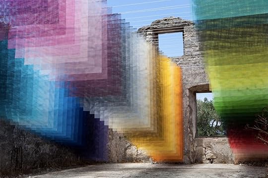 Art installation in Greek ruins