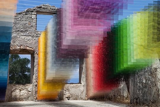 Art installation in Greek ruins