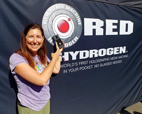 Lisa Niver with Red Hydrogen One ATT SHAPE