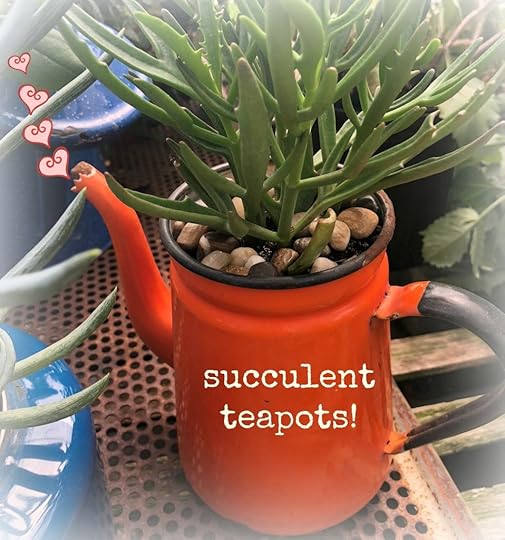 Succulent teapots