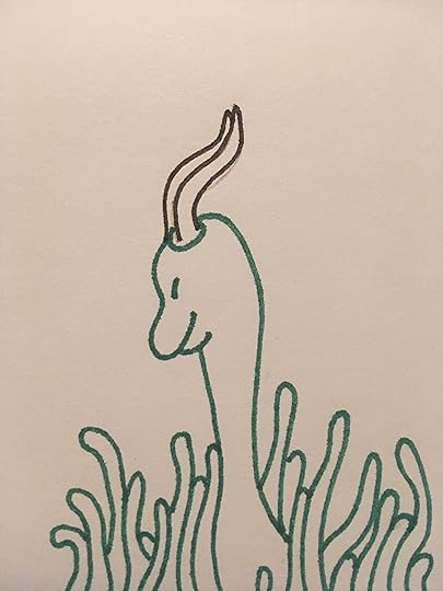 Little sea dragon head amid kelp