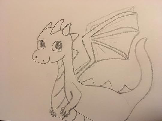 Cute little dragon with wings