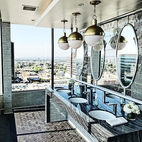 Bathroom in Dream Hotel in Hollywood Los Angeles