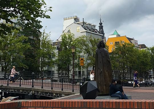 Spinoza statue in Amsterdam.